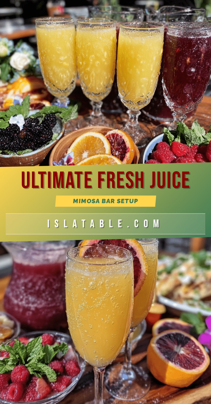fresh brunch mimosa bar setup recipe