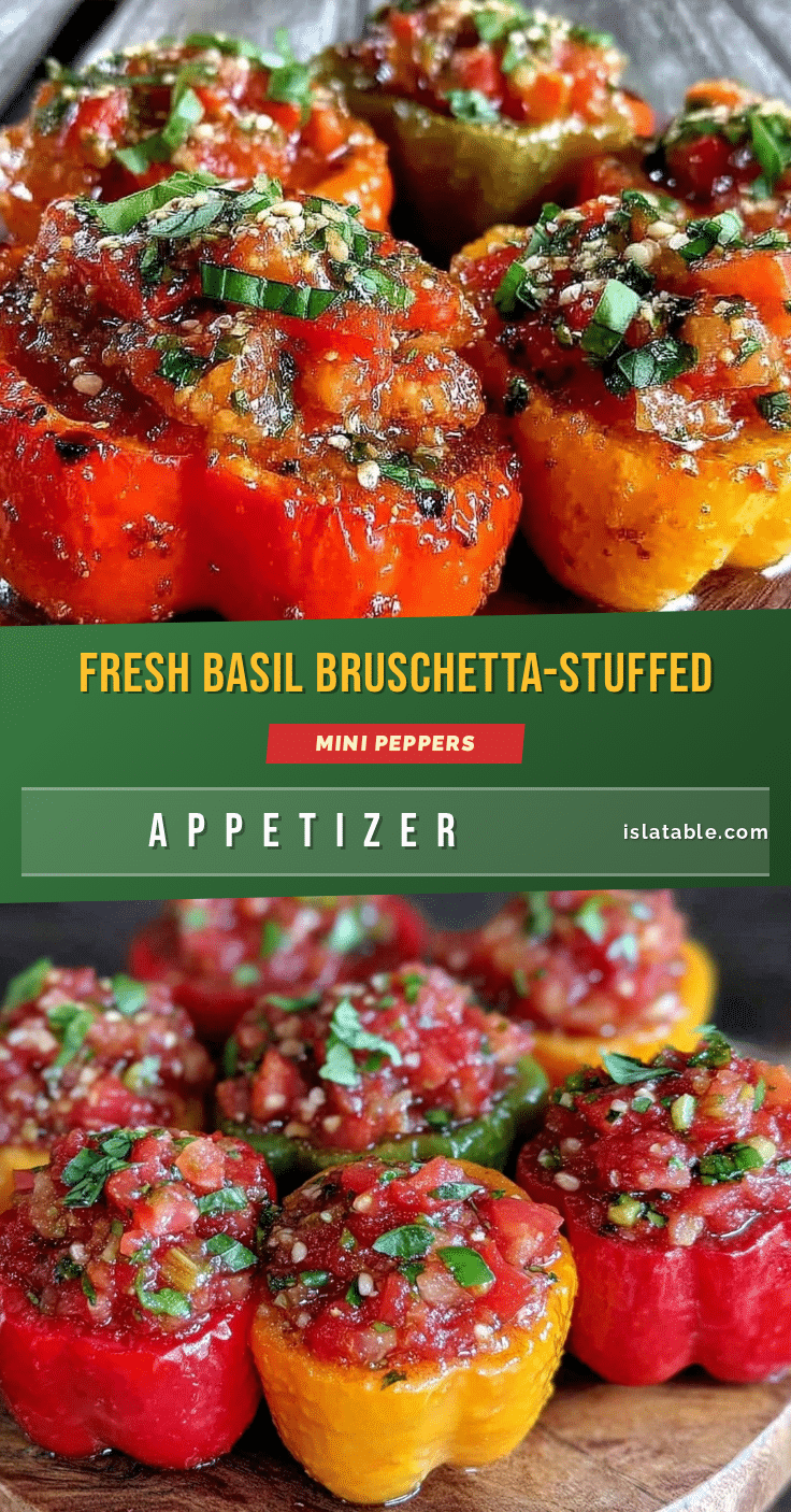fresh bruschetta-stuffed mini peppers recipe