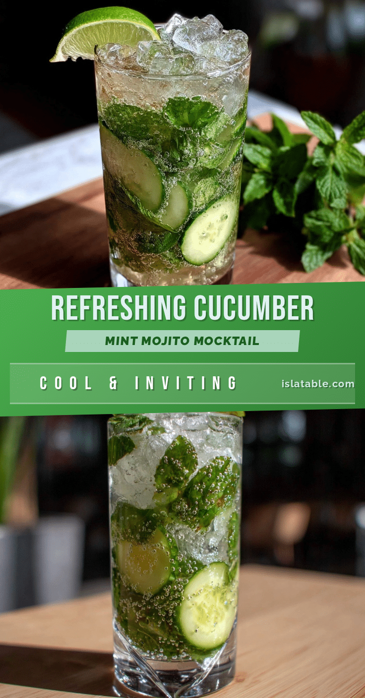 fresh cucumber mint mojito mocktail recipe
