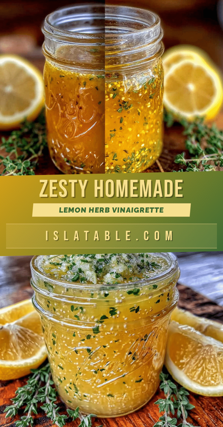fresh homemade lemon herb vinaigrette recipe
