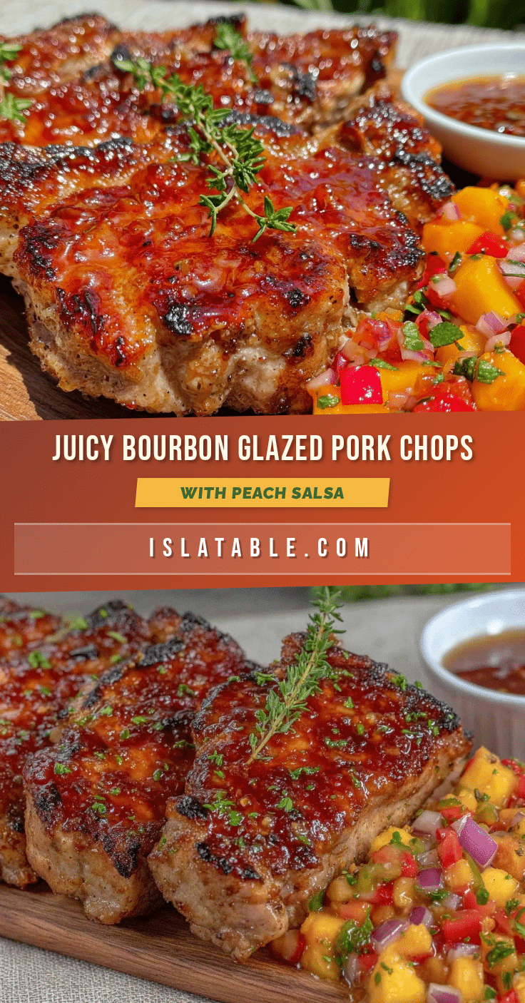 grilled bourbon glazed pork chops recipe