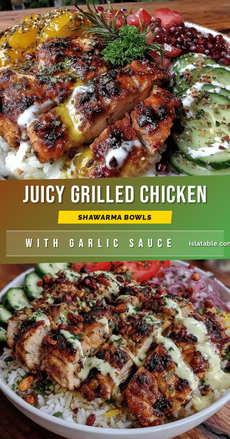 grilled chicken shawarma bowls recipe