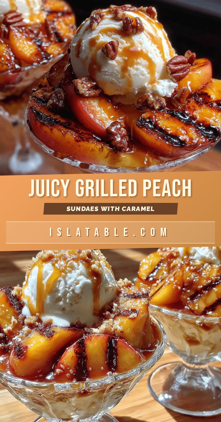 grilled peach sundaes recipe
