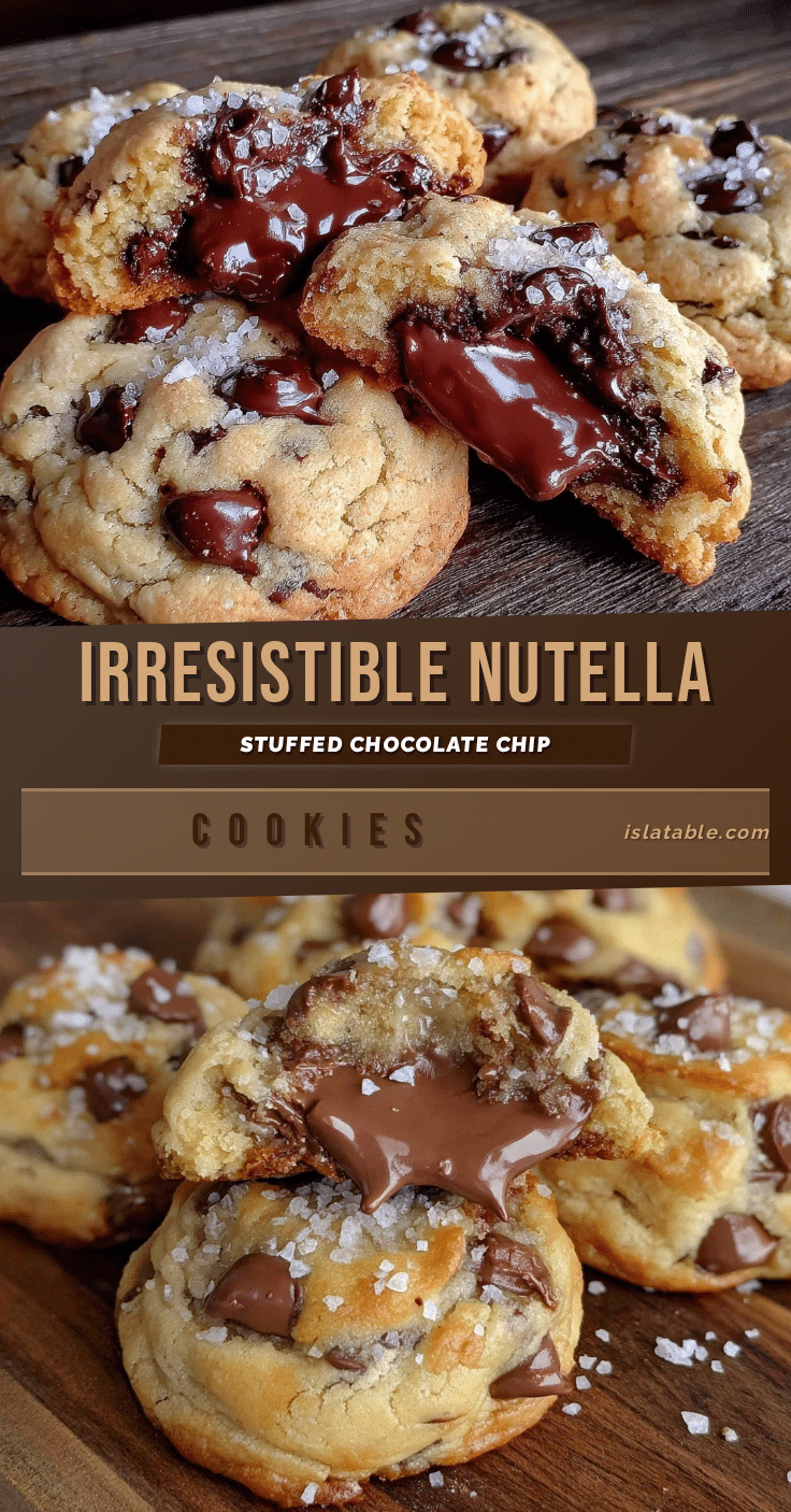 Nutella stuffed chocolate chip cookies recipe