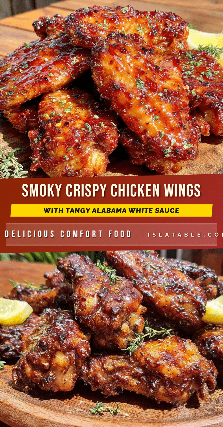smoked chicken wings with Alabama white BBQ sauce recipe