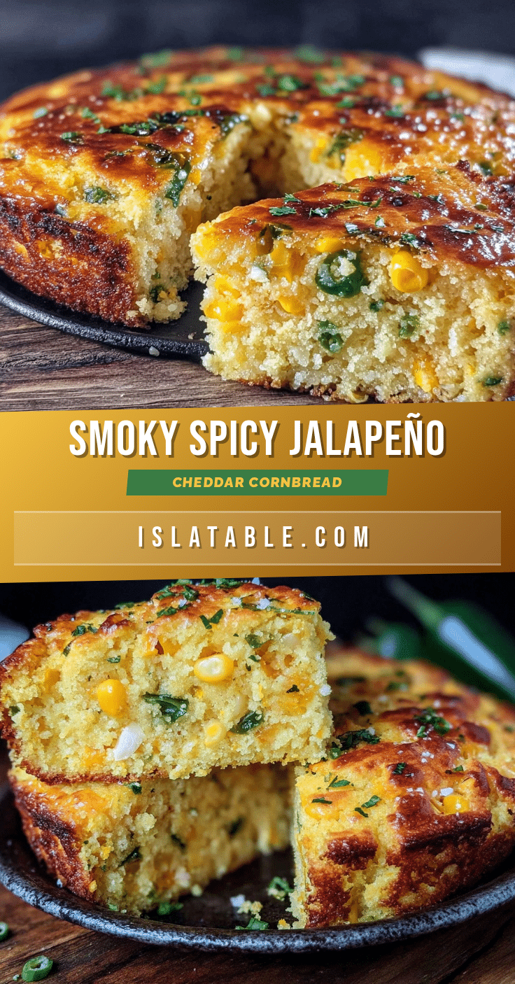 smoked jalapeño cheddar cornbread skillet recipe
