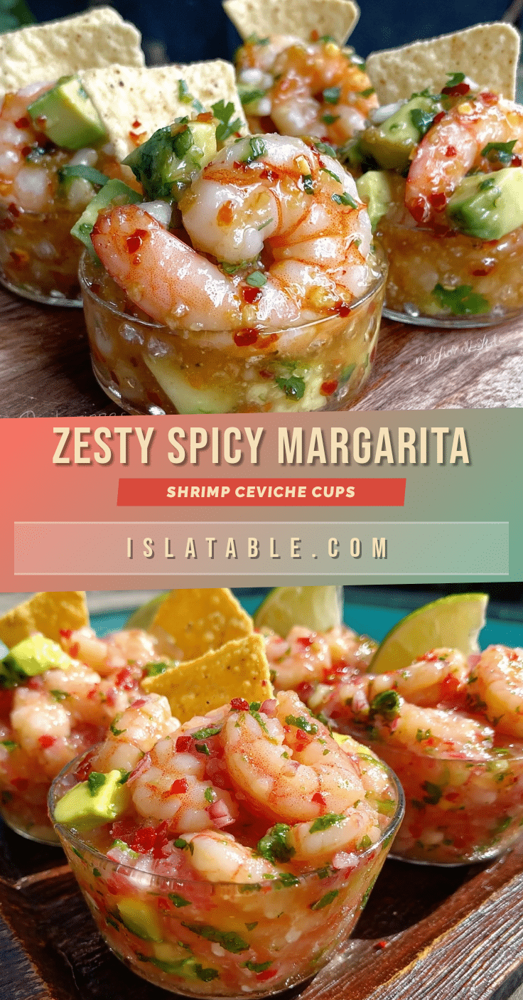 spicy margarita shrimp ceviche cups recipe
