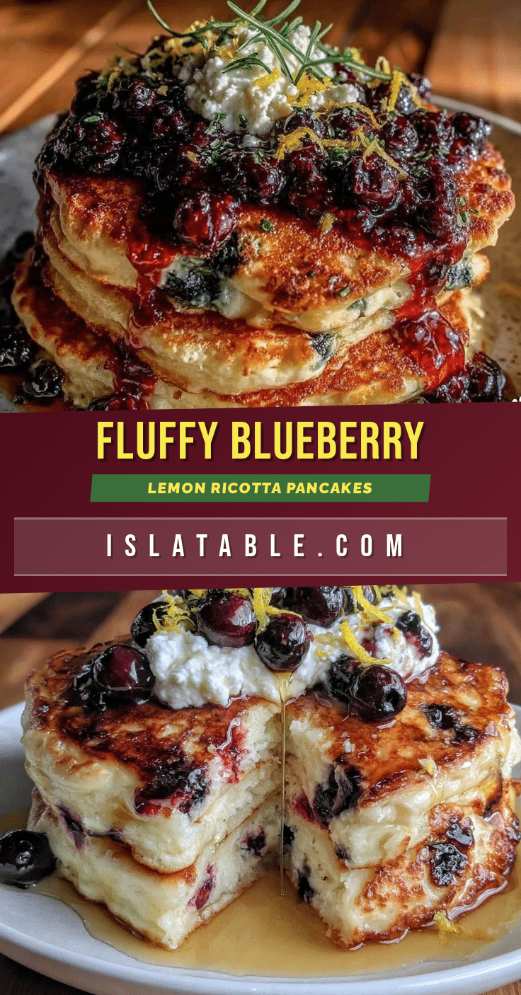 blueberry lemon ricotta pancakes recipe
