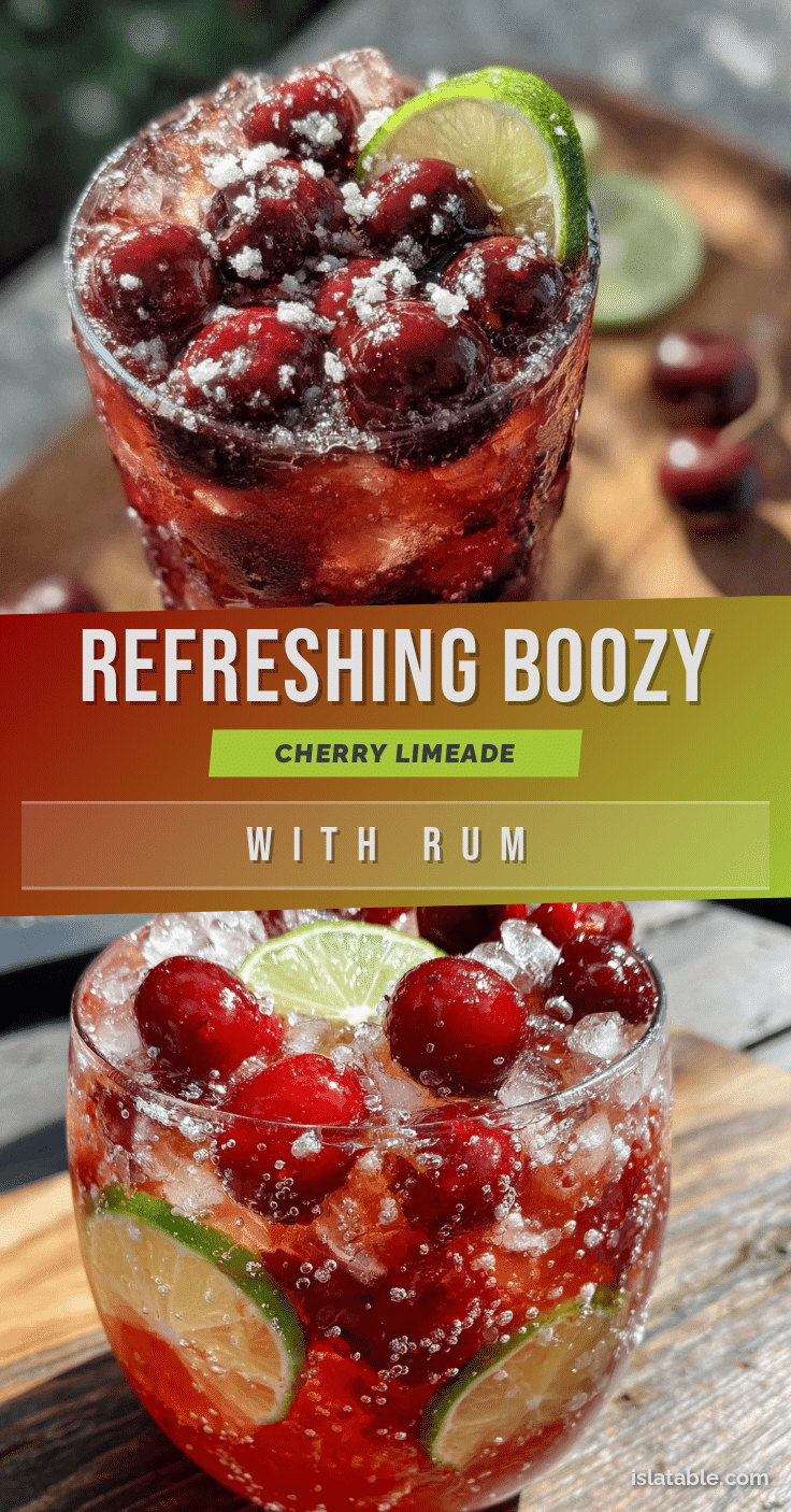 boozy cherry limeade cocktail recipe