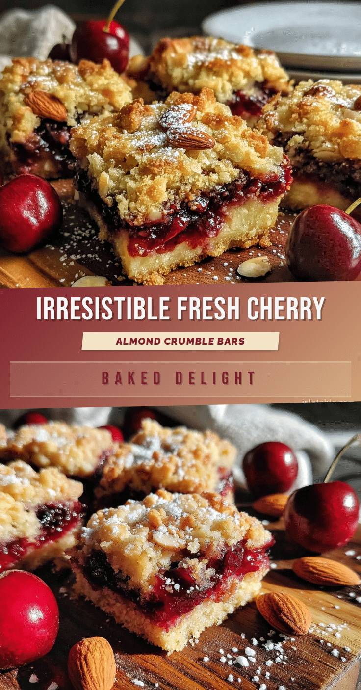 cherry almond crumble bars recipe