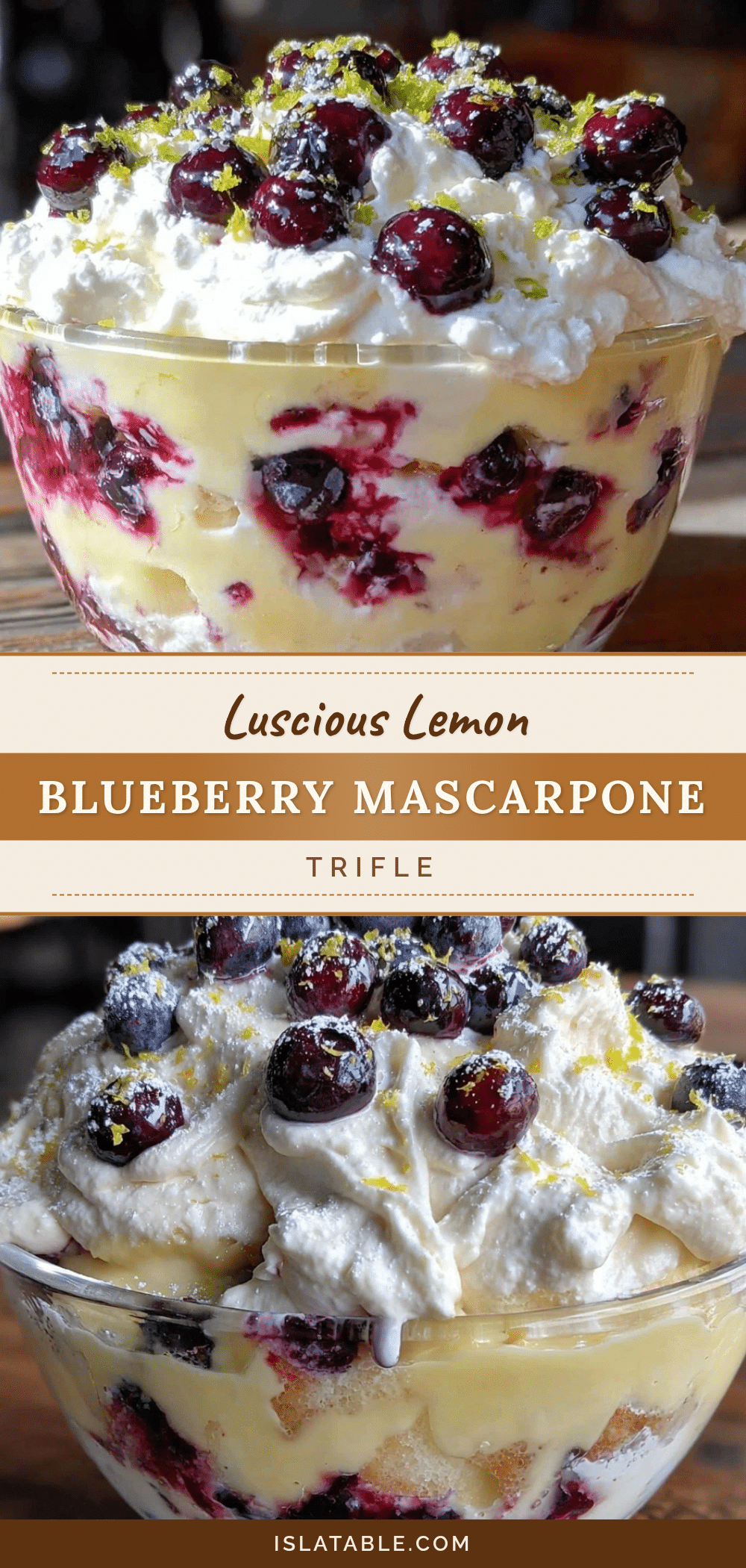 creamy lemon blueberry trifle recipe
