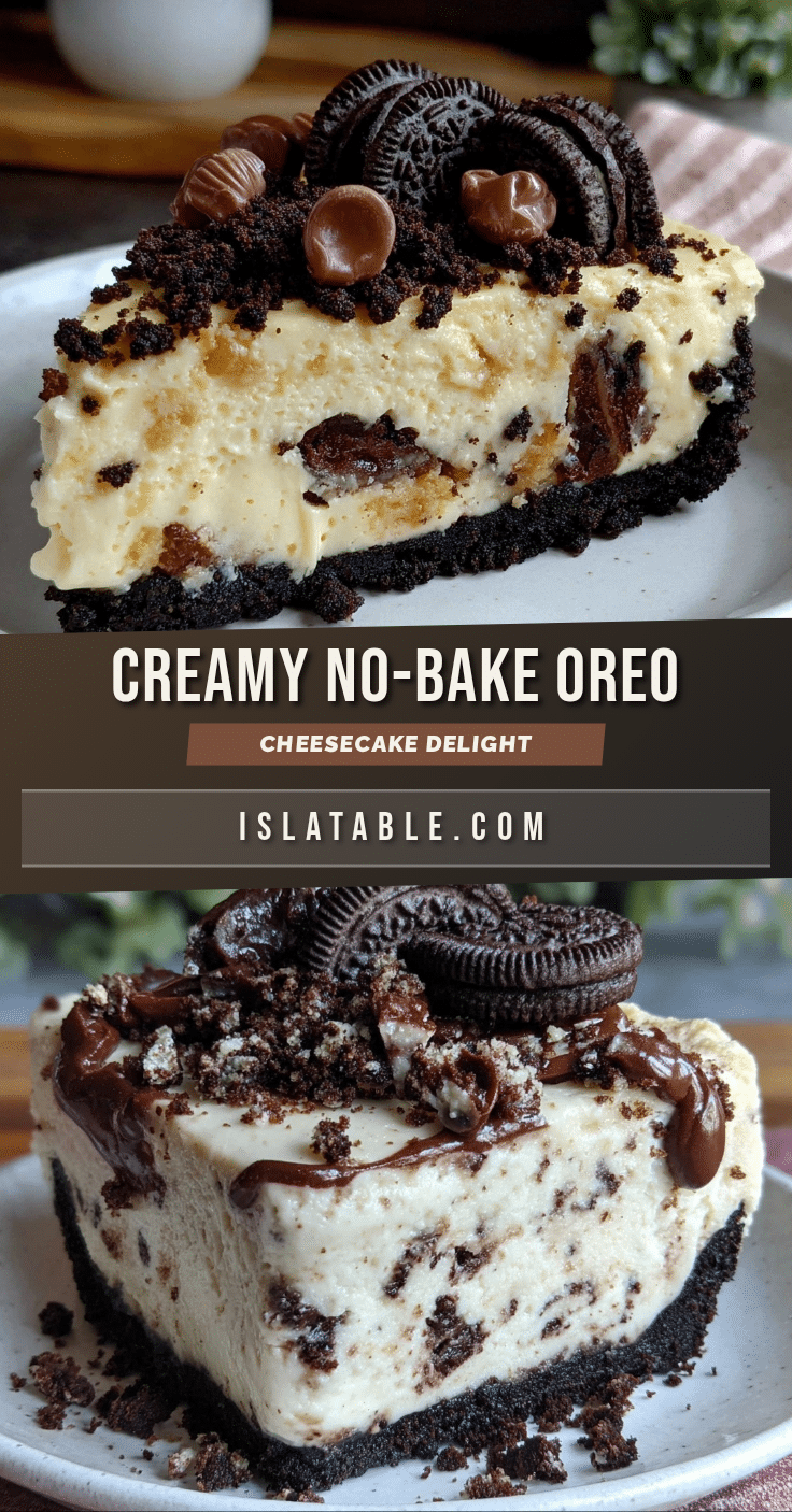 Creamy No-Bake Oreo Cheesecake recipe