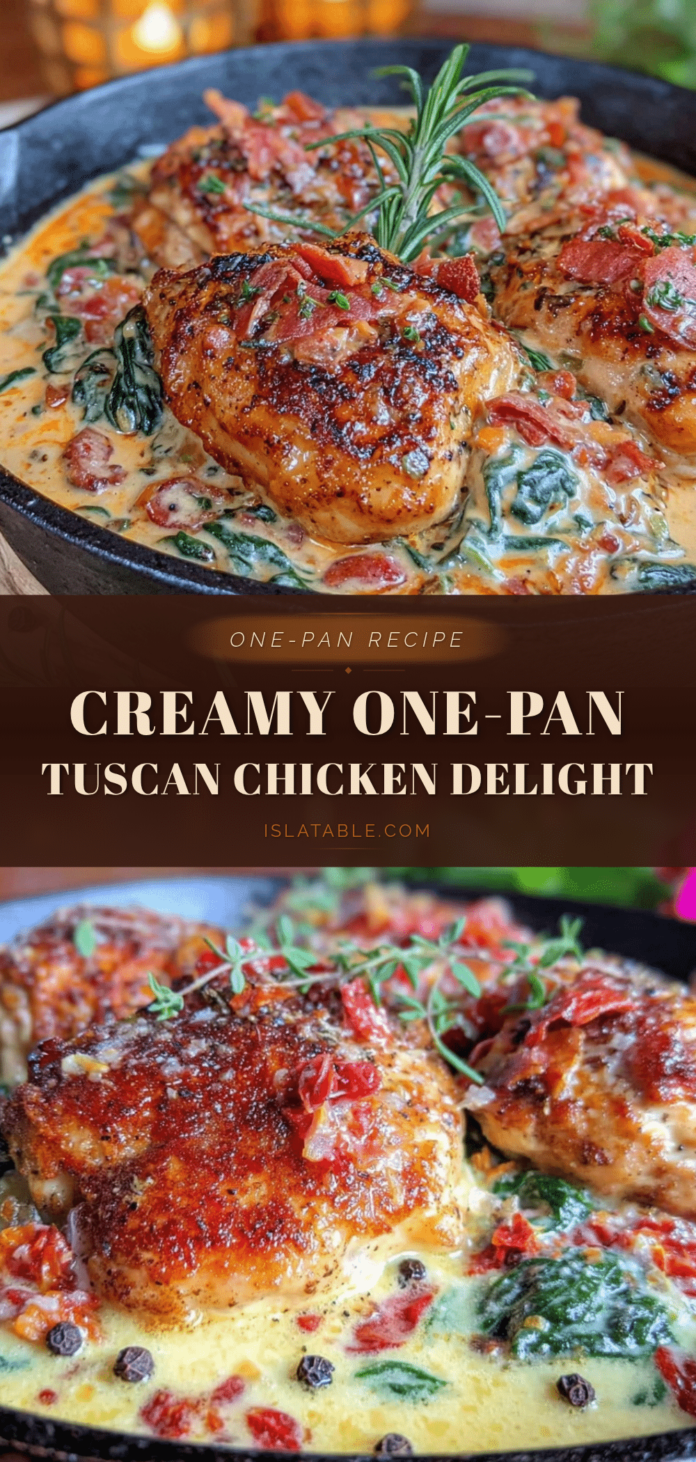 creamy one-pan Tuscan chicken recipe