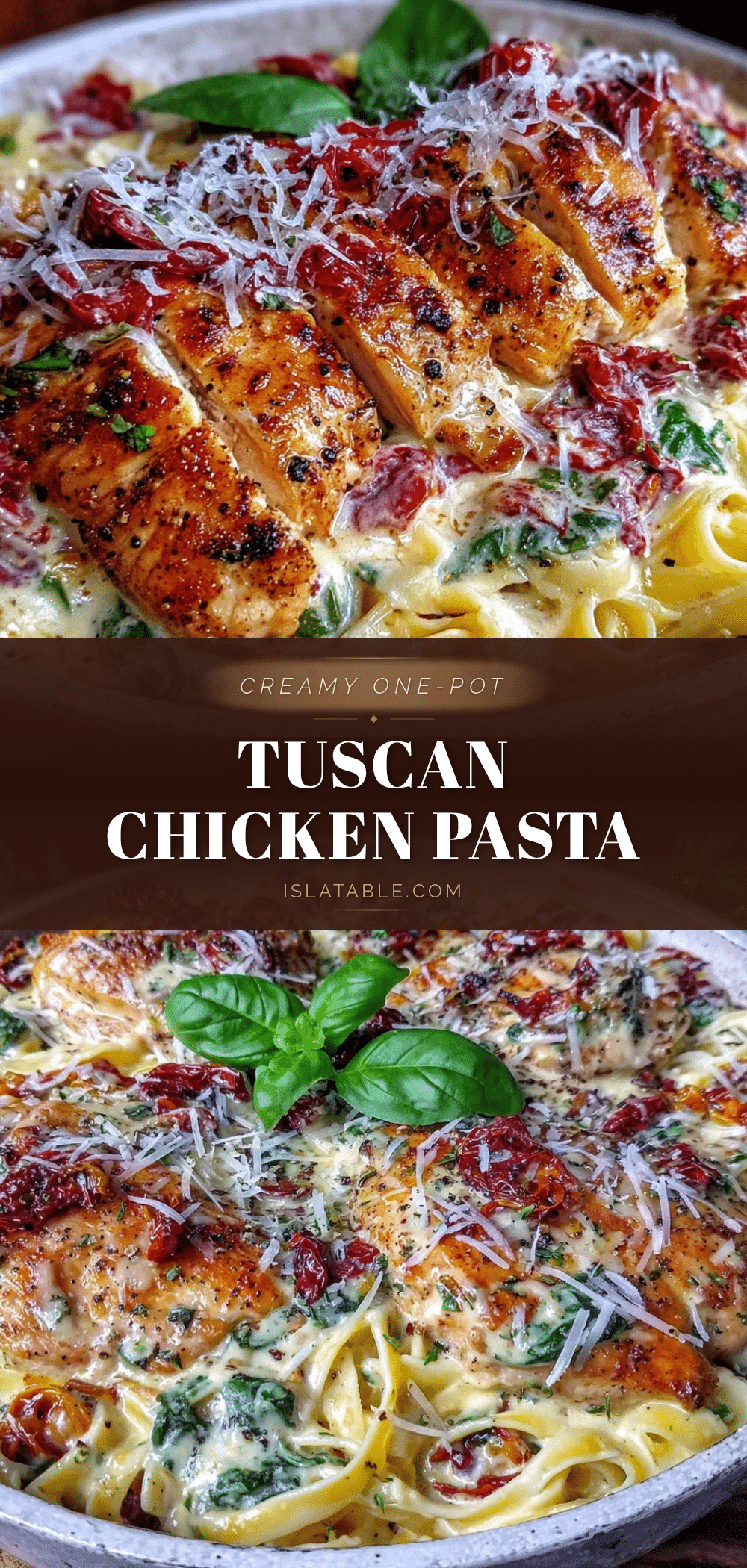 creamy one-pot tuscan chicken pasta recipe