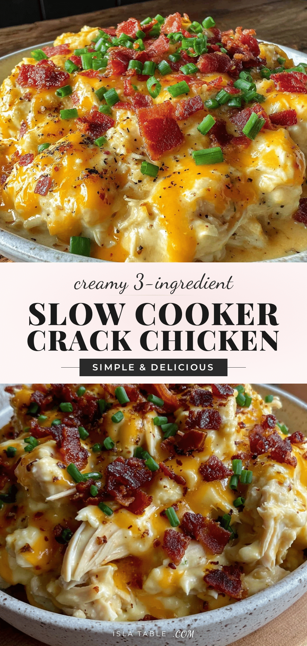 creamy slow cooker crack chicken recipe