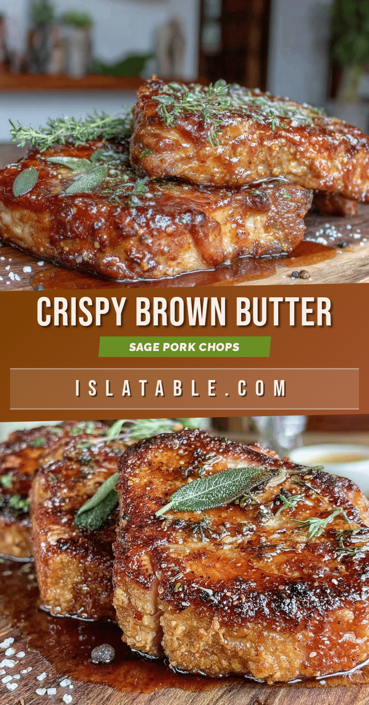 crispy brown butter sage pork chops recipe