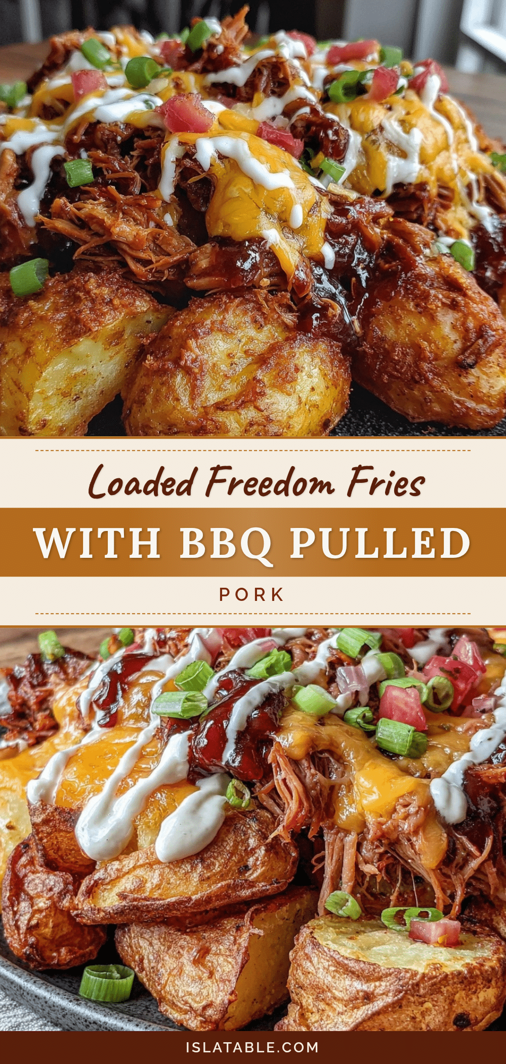 crispy freedom fries loaded with bbq pulled pork recipe