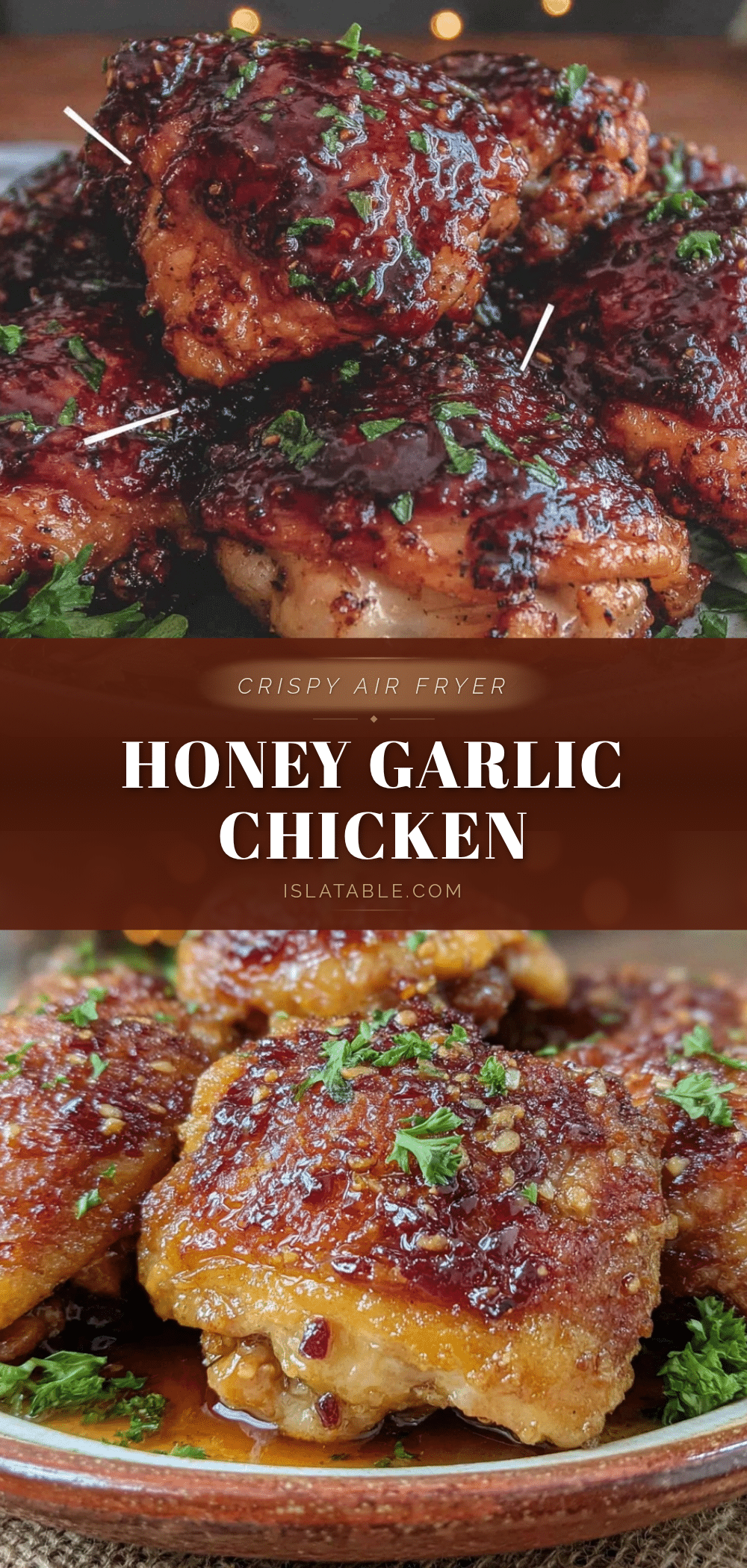 crispy honey garlic chicken thighs recipe