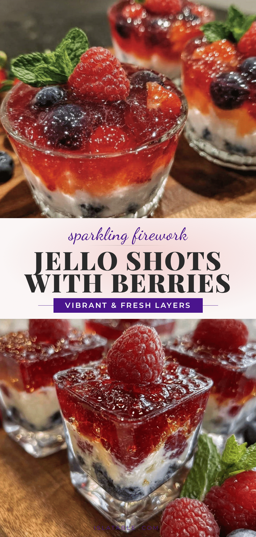 Festive Firework Jello Shots recipe