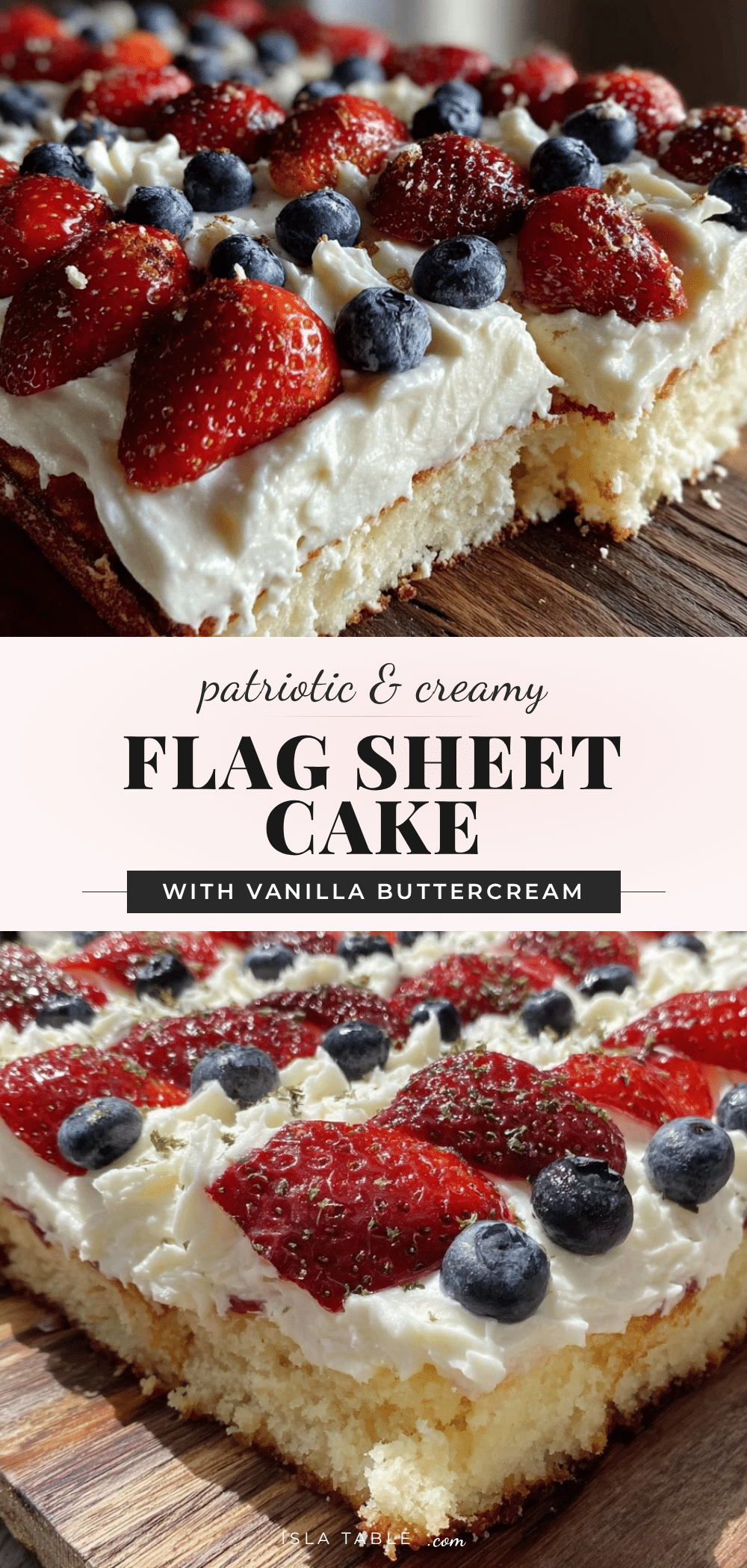 flag sheet cake recipe