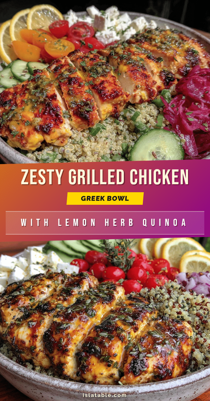 fresh grilled chicken greek bowl recipe