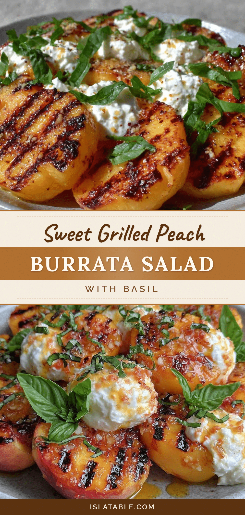 fresh grilled peach and burrata salad recipe