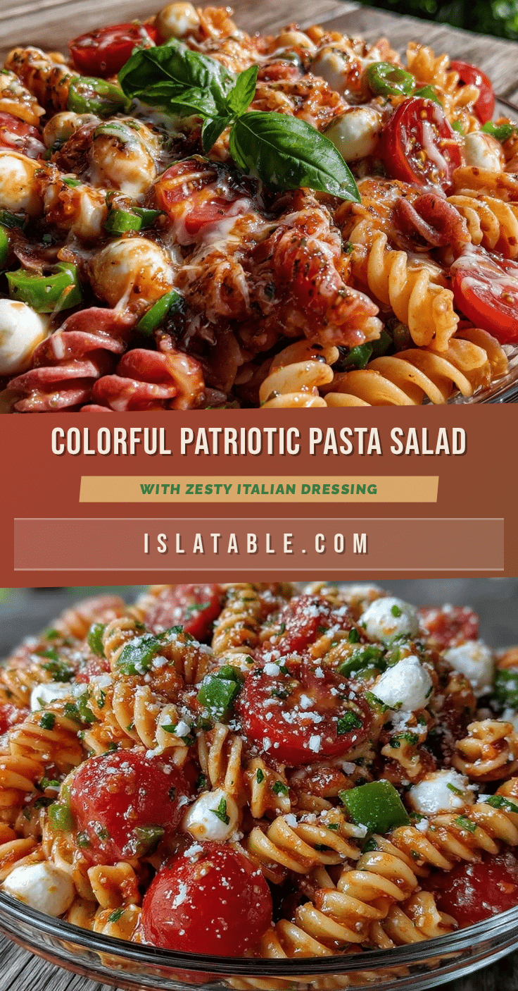 fresh patriotic pasta salad recipe