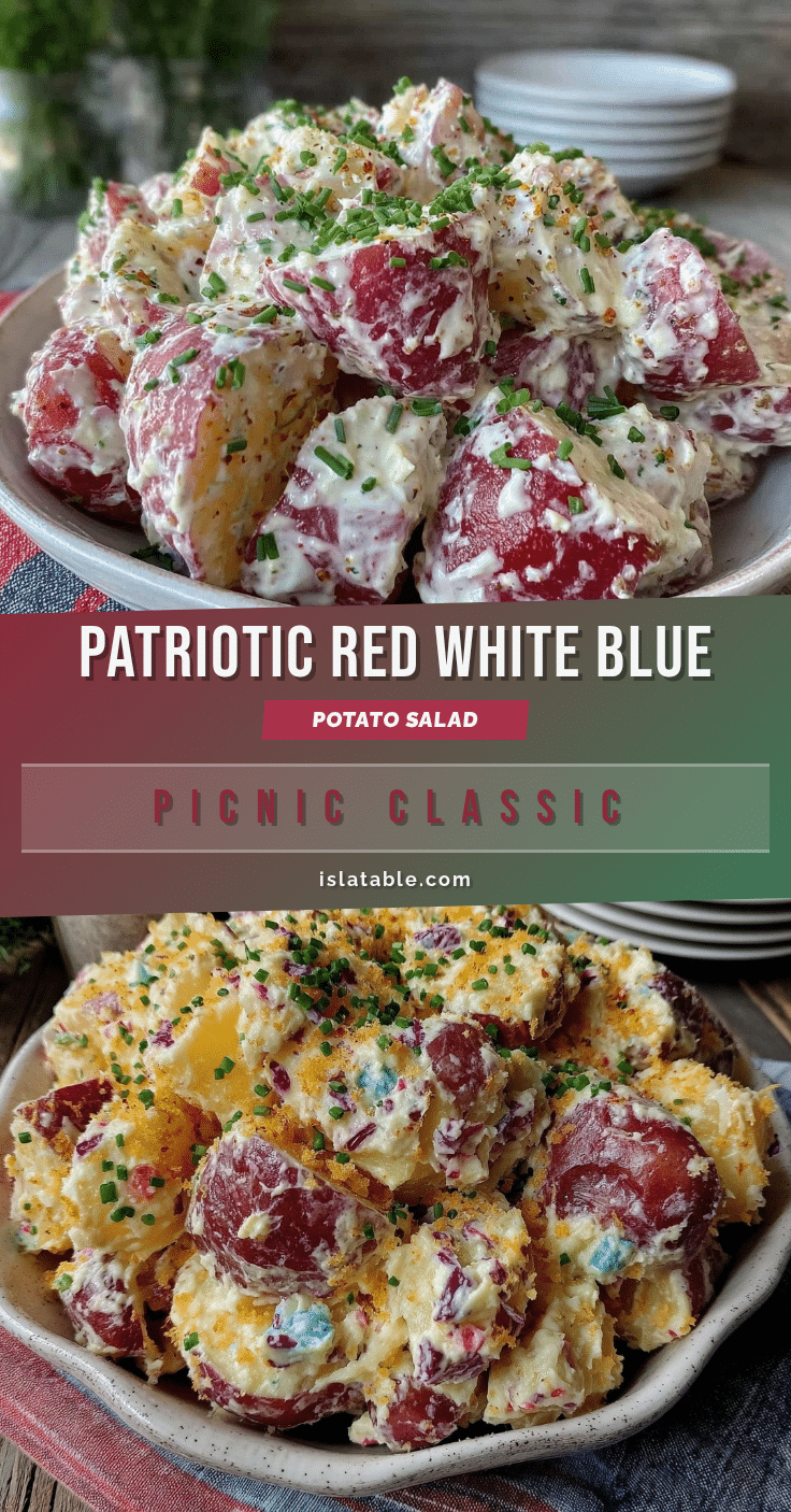 fresh red white blue potato salad recipe