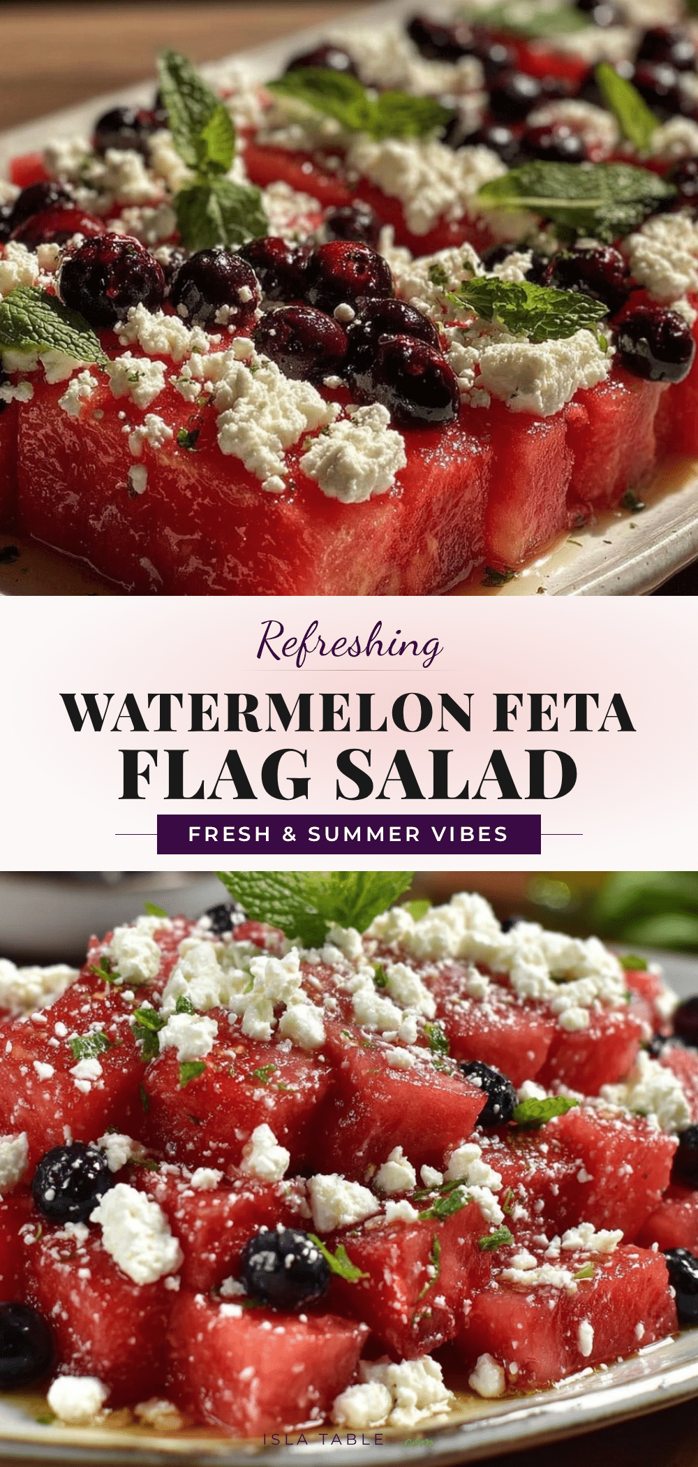 fresh watermelon feta flag salad recipe
