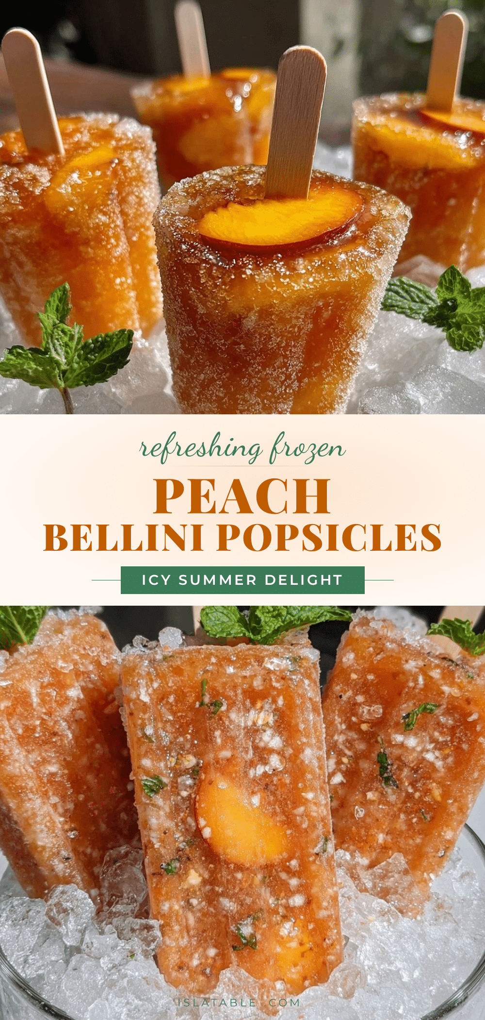 frozen peach bellini popsicles recipe
