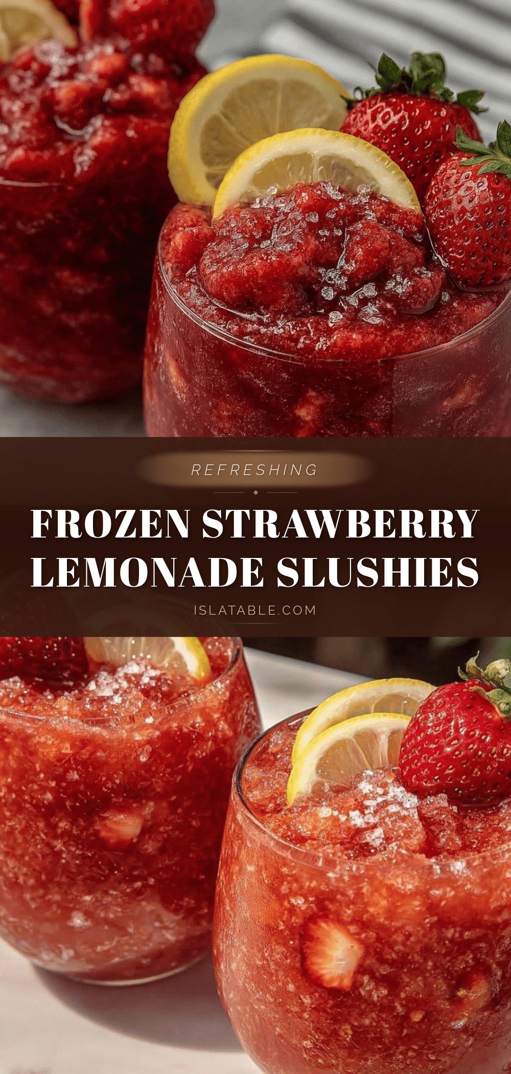 frozen strawberry lemonade slushies recipe