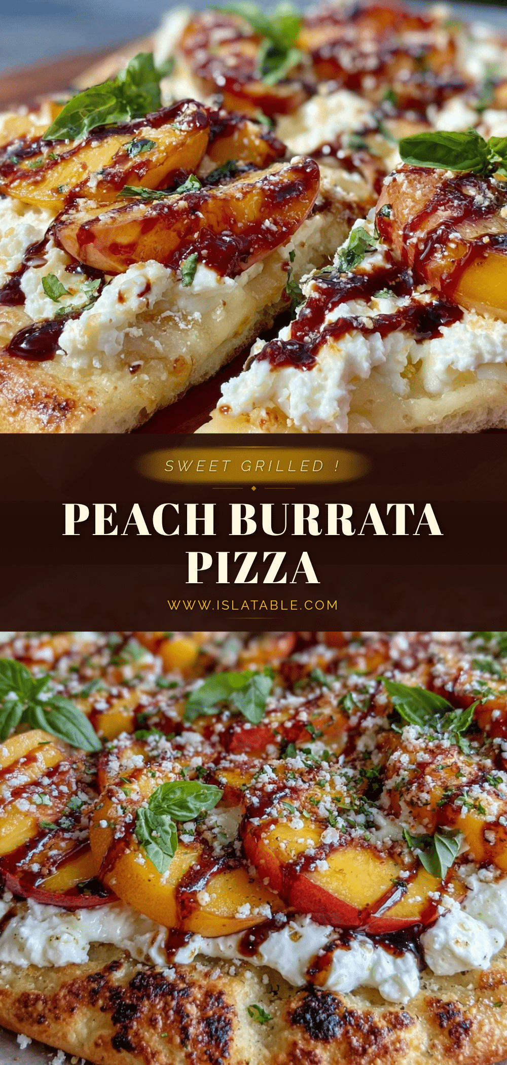 grilled peach burrata pizza recipe