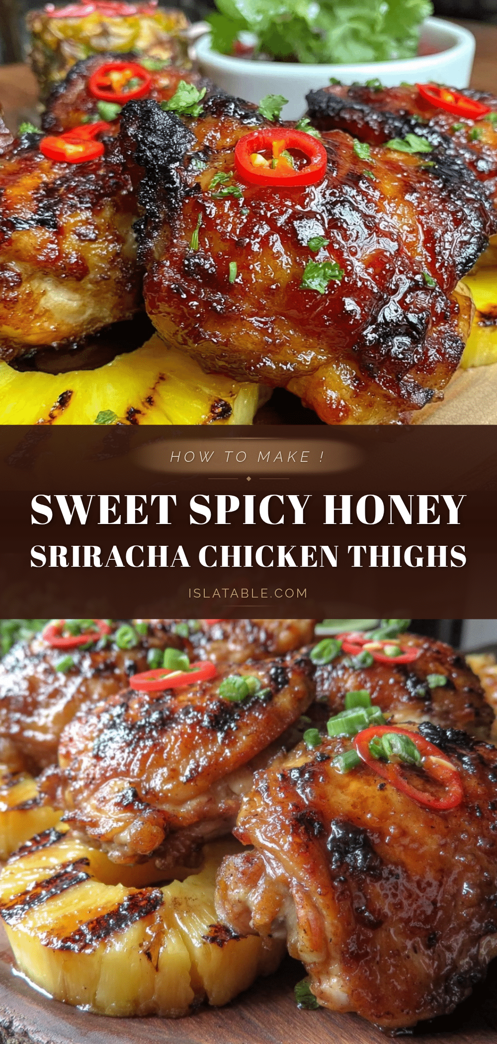 honey-sriracha grilled chicken thighs recipe