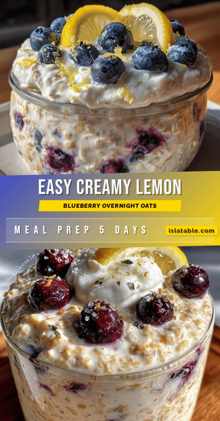 lemon blueberry overnight oats recipe