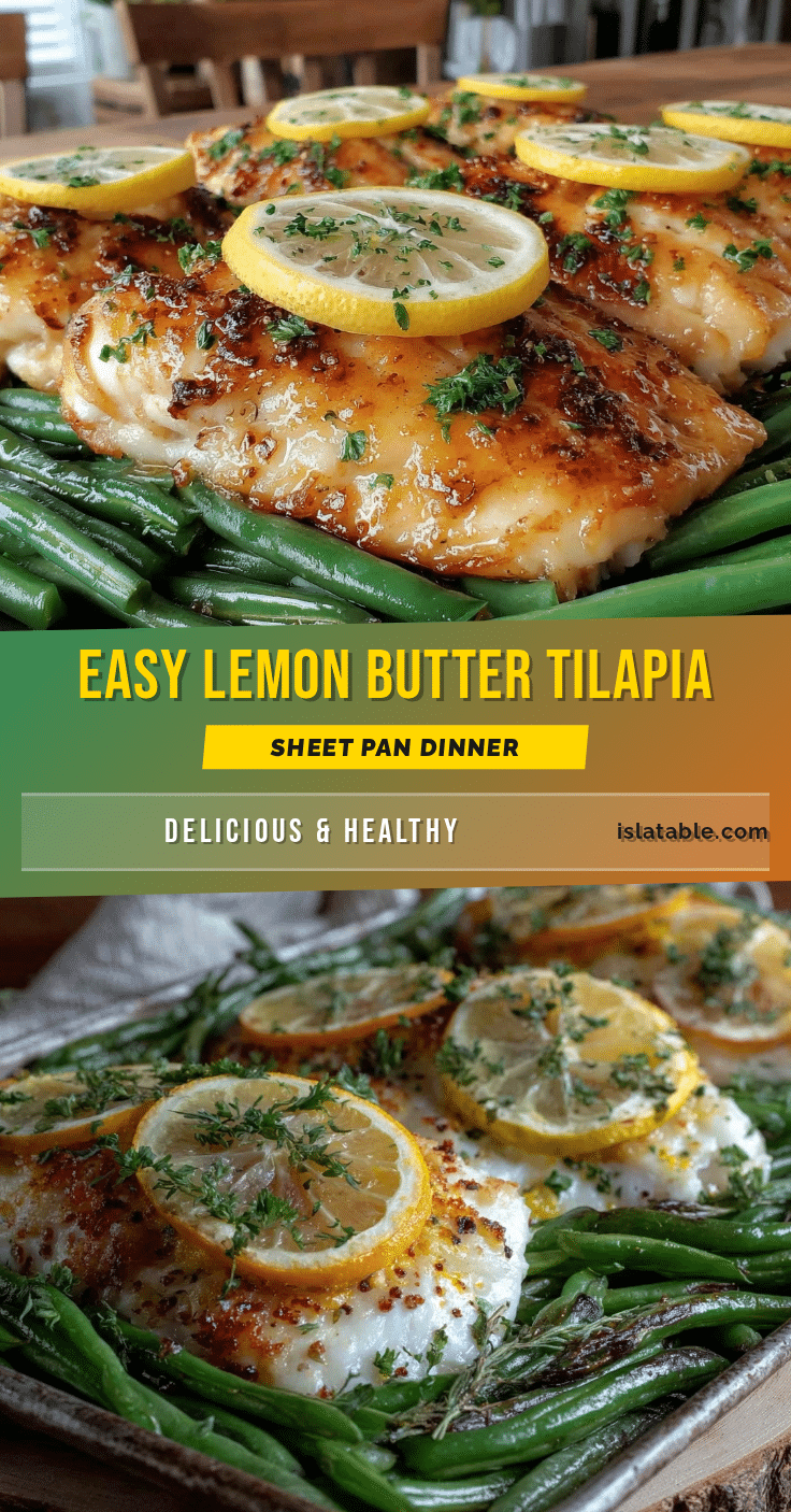lemon butter tilapia sheet pan dinner recipe