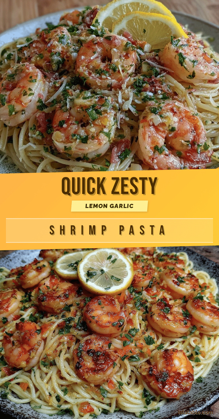 lemon garlic shrimp pasta recipe