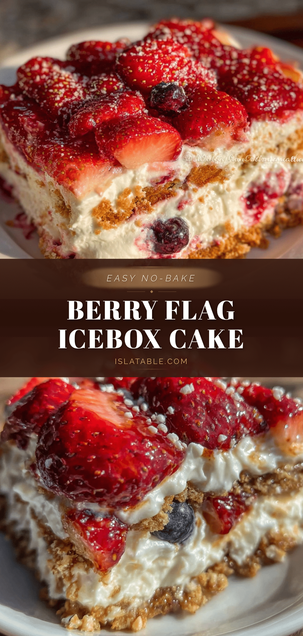 no bake berry flag icebox cake recipe