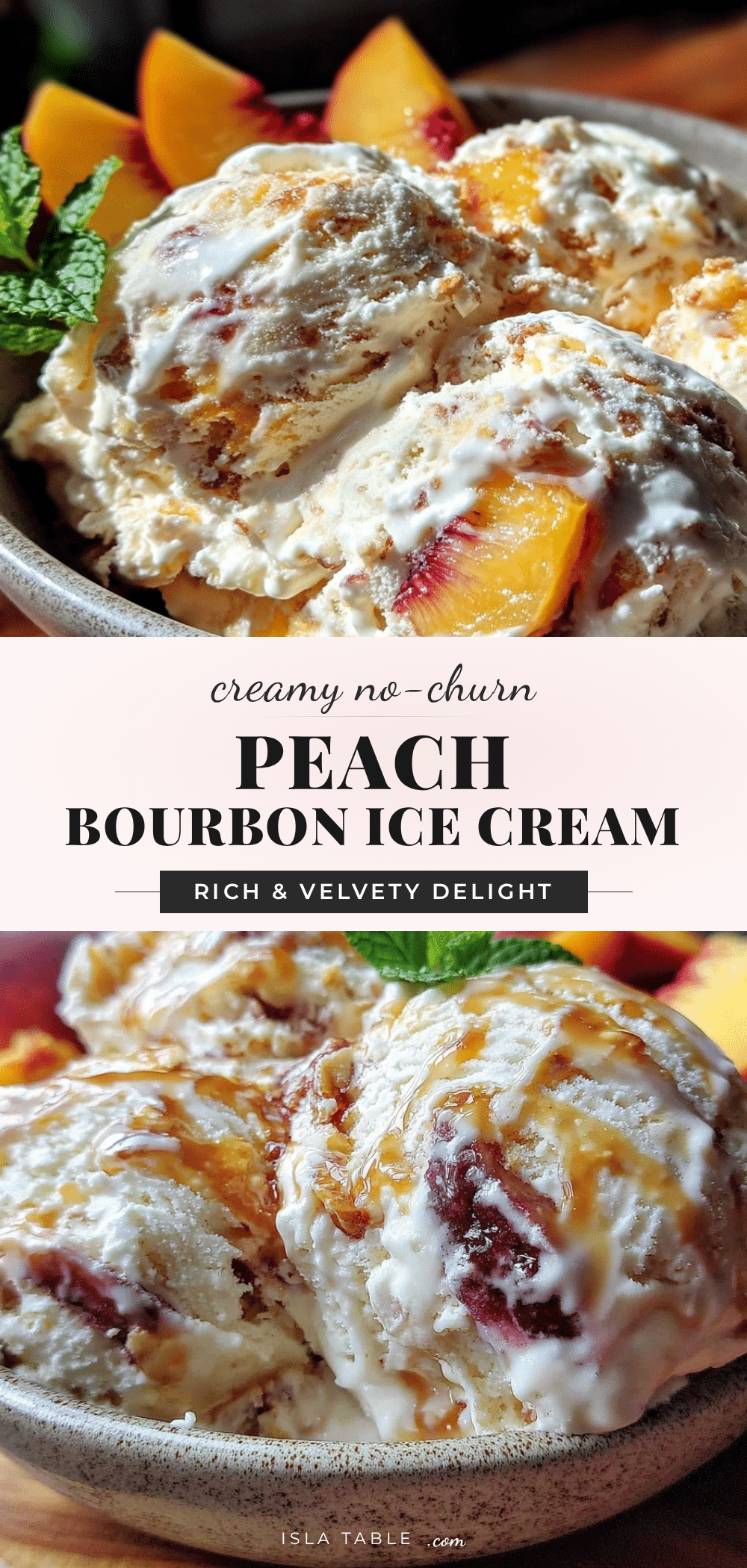 no-churn fresh peach ice cream recipe