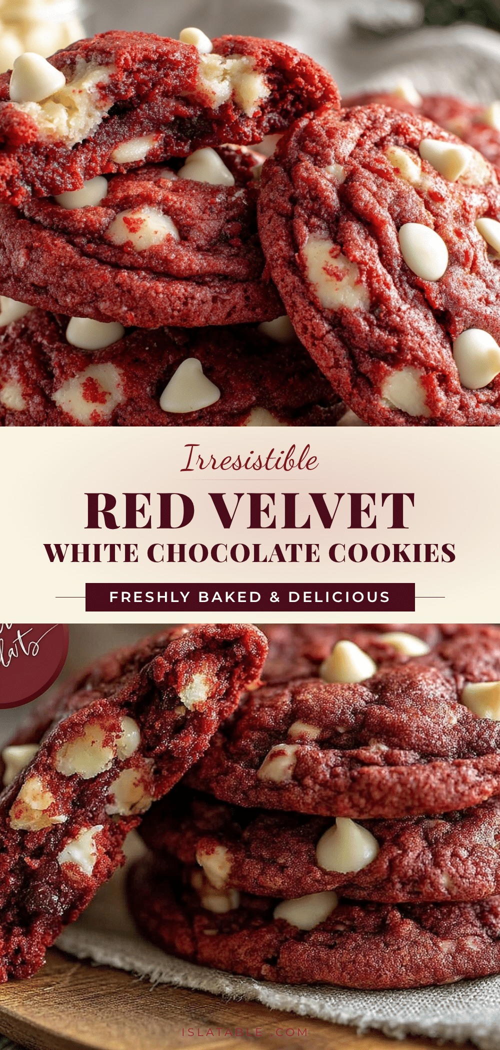 red velvet white chocolate chip cookies recipe