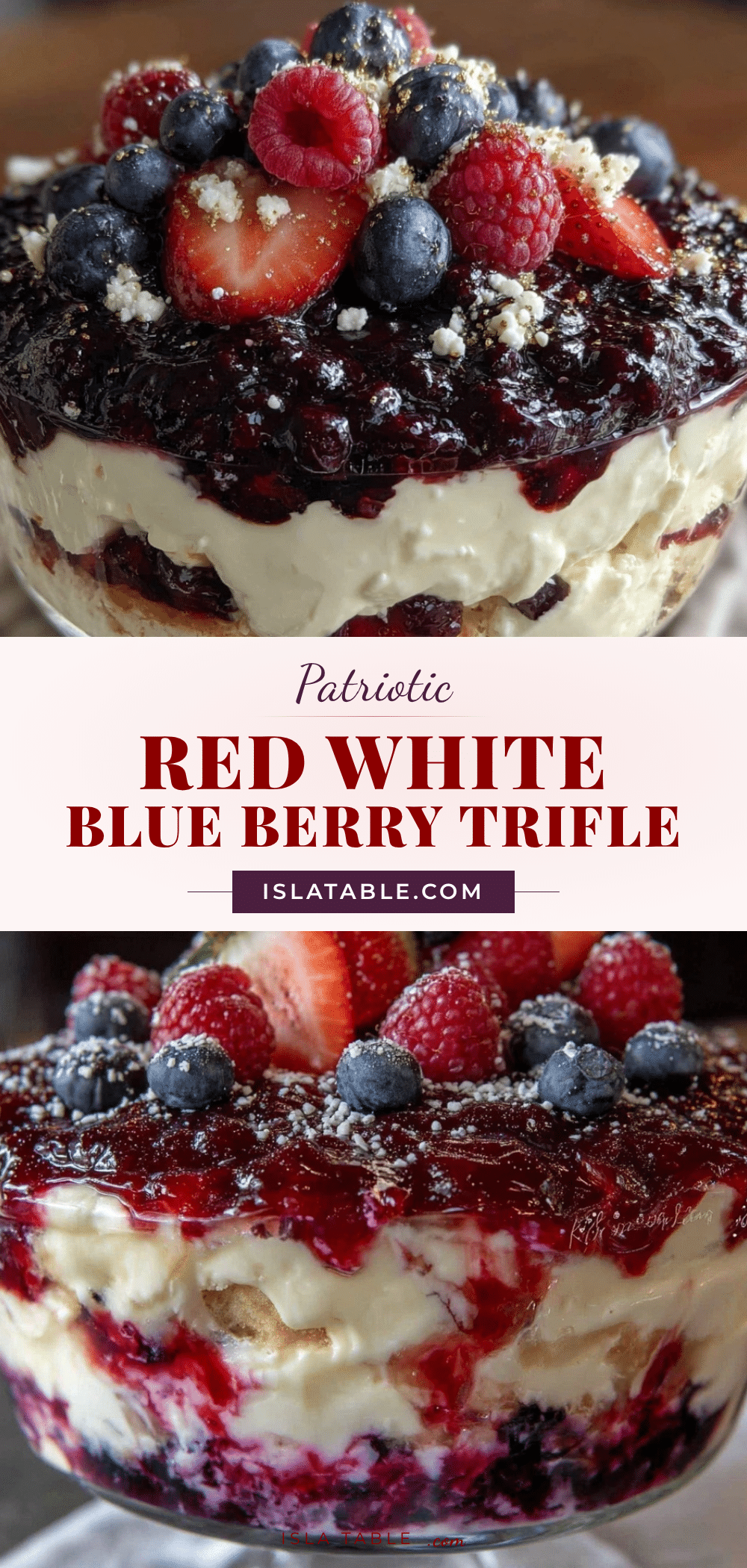 red white blue layered flag trifle recipe