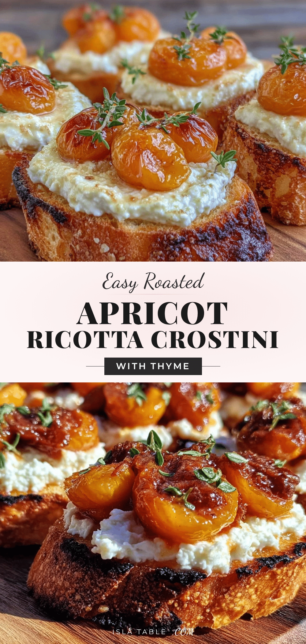 roasted apricot and ricotta crostini recipe