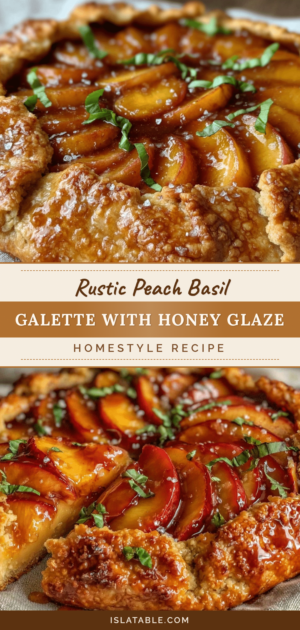 rustic peach basil galette recipe