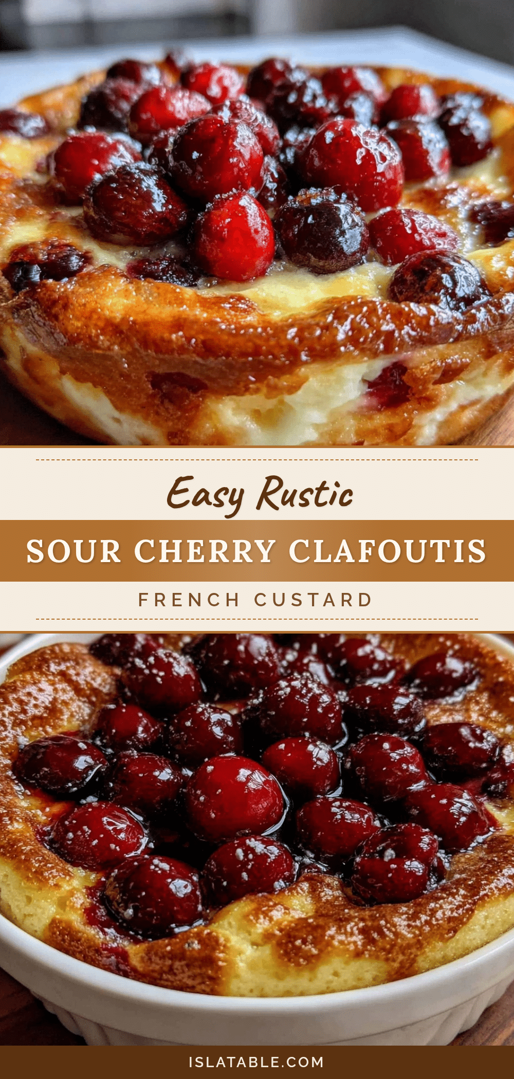 rustic sour cherry clafoutis recipe
