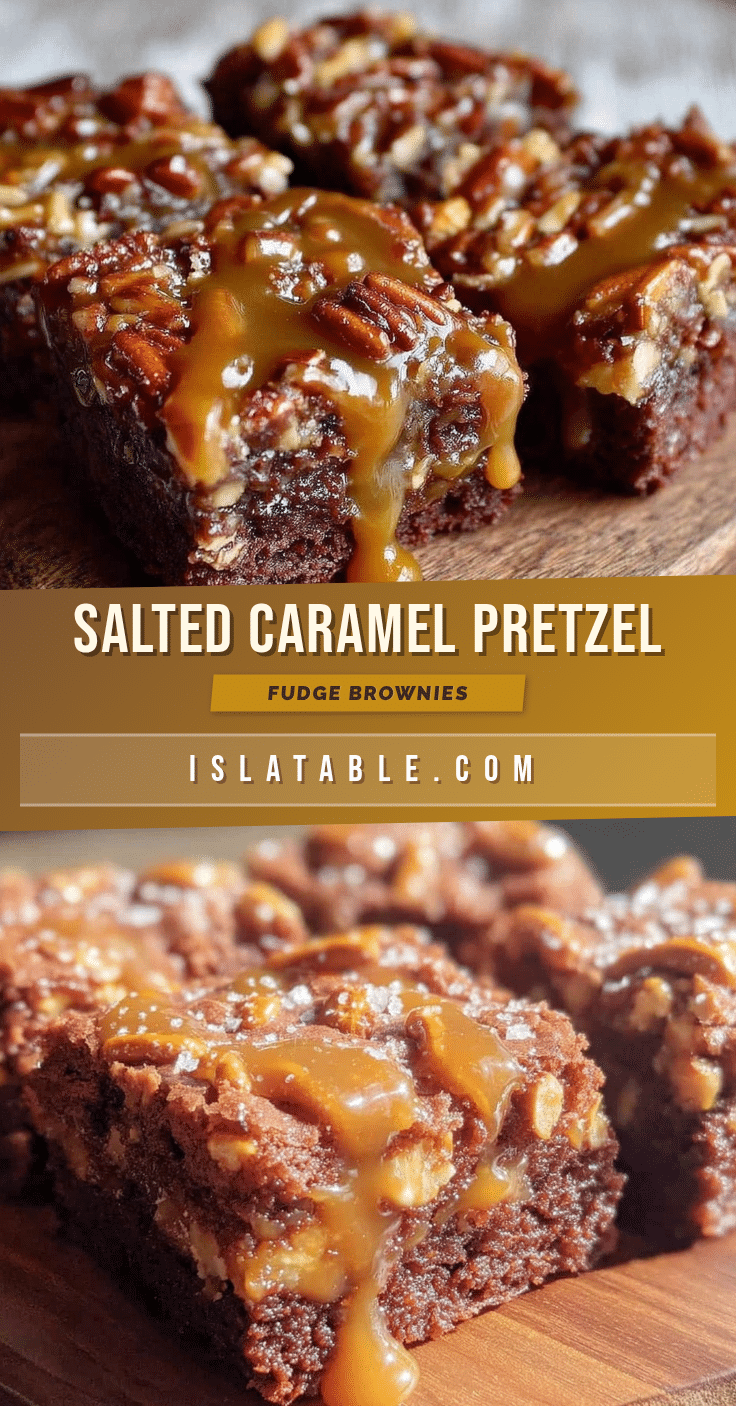 salted caramel pretzel brownies recipe