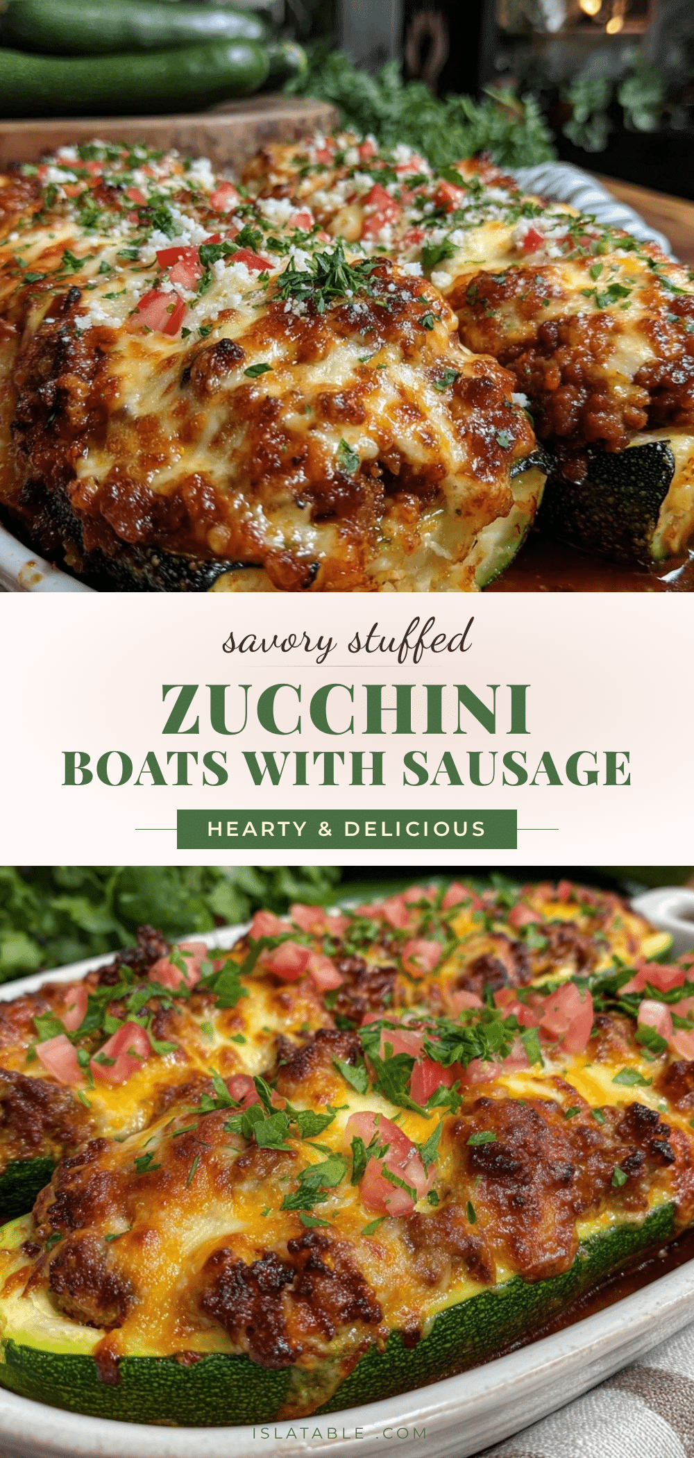 savory stuffed zucchini boats recipe