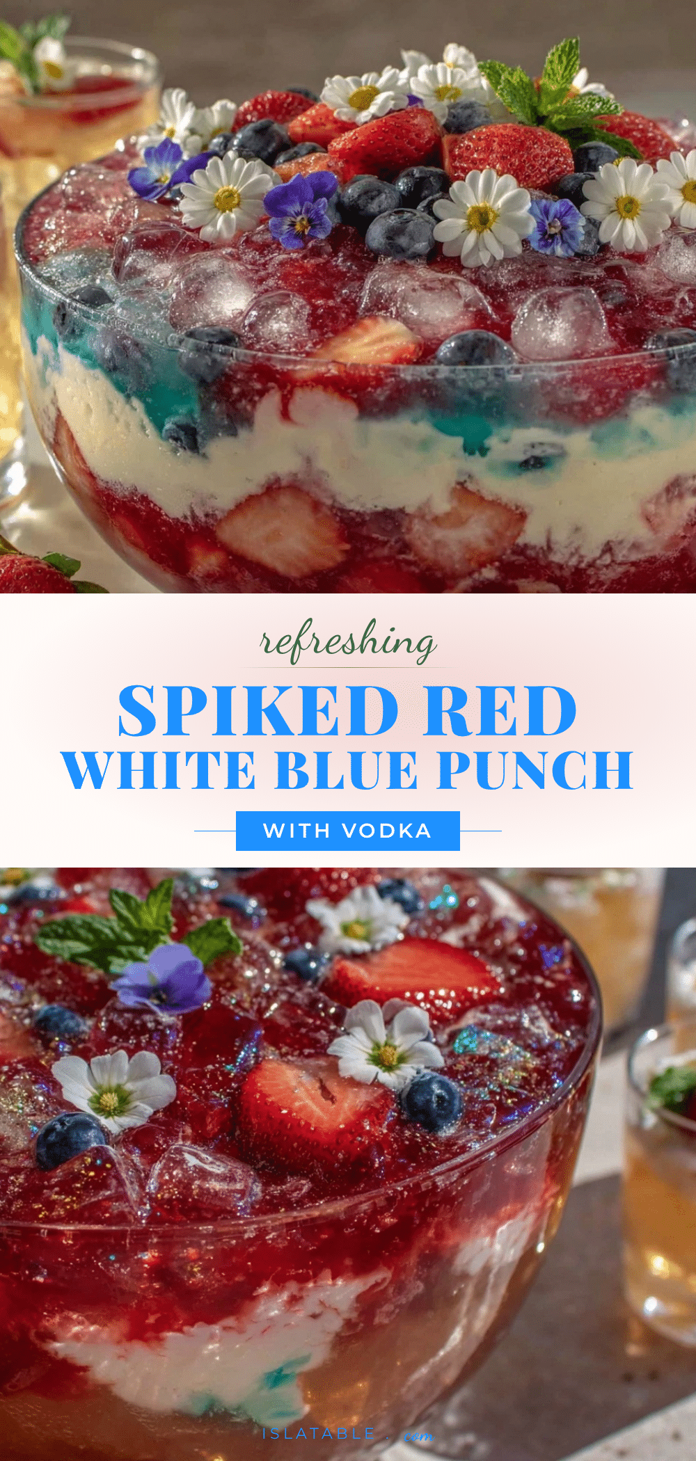 spiked red white and blue punch recipe