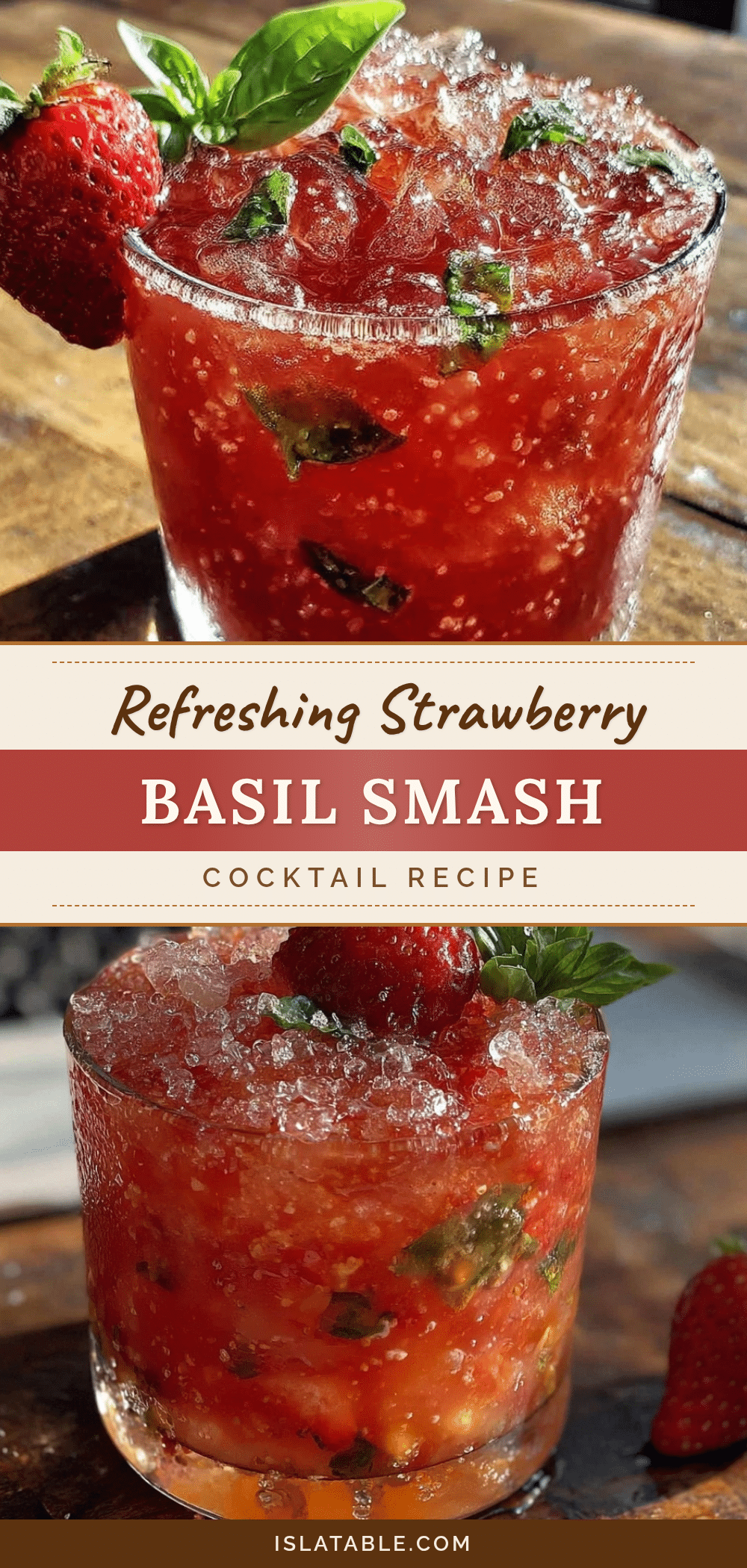strawberry basil smash cocktail recipe