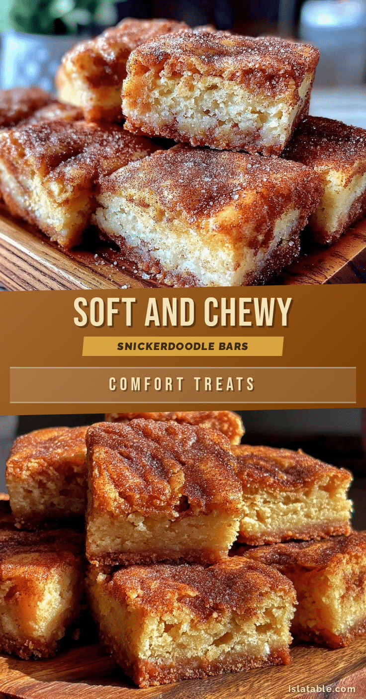 tender snickerdoodle cookie bars recipe
