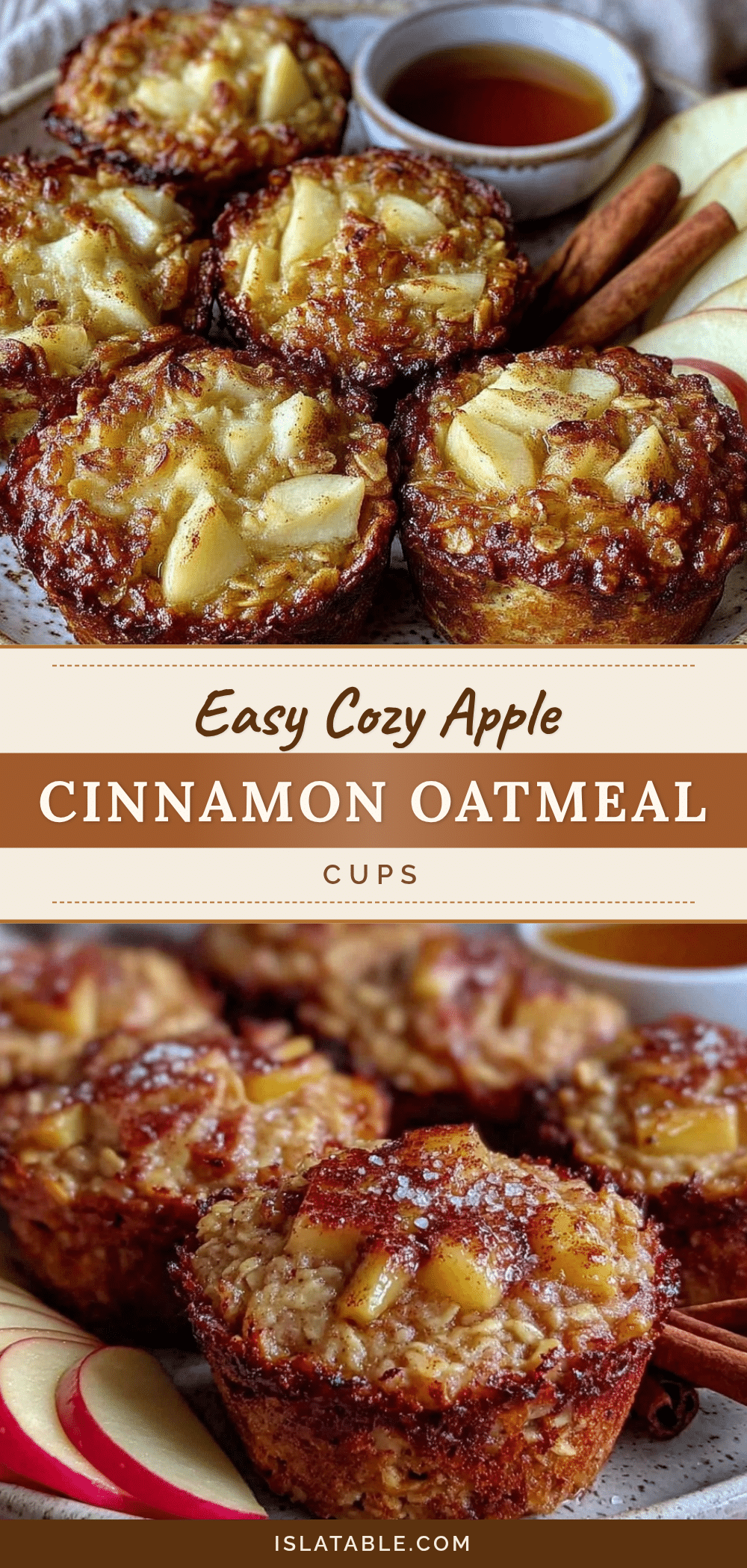 apple cinnamon baked oatmeal cups recipe
