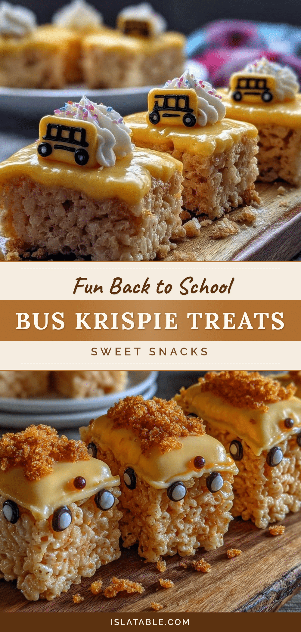 Back to School Bus Rice Krispie Treats recipe